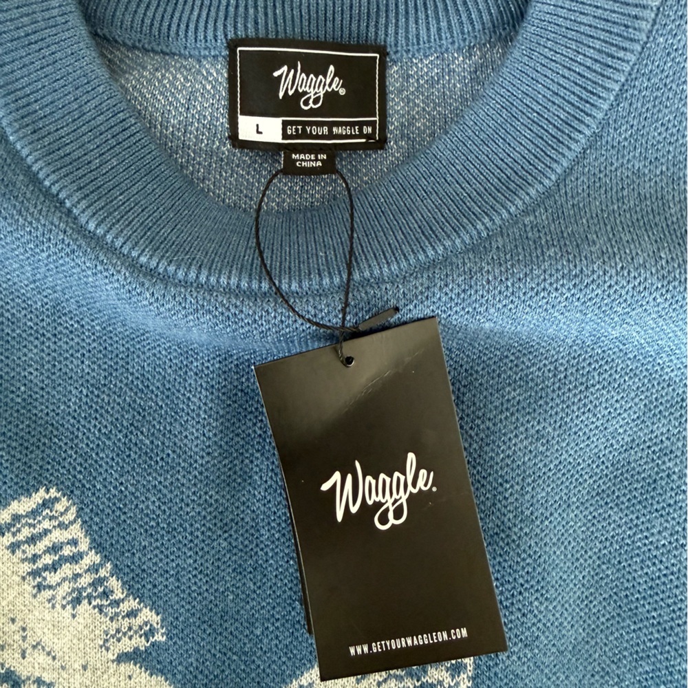 Waggle Men’s Freshwater Wildknit Crewneck Sweater - Picture 4 of 4